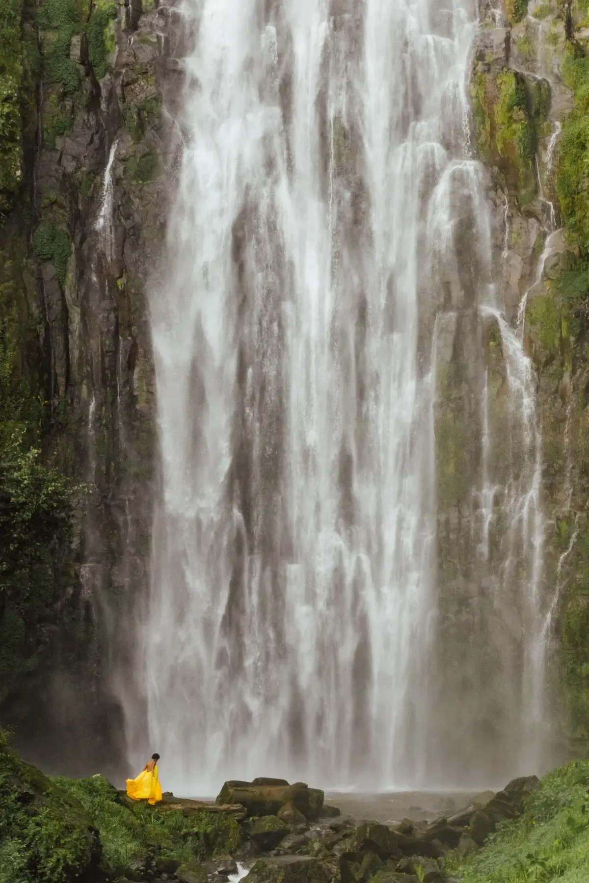 The Materuni waterfall in the forest above Moshi, a sight on Kilimanjaro climbing tours